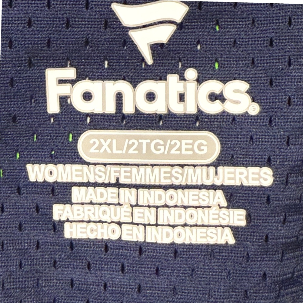 Womens 2XL Seattle Seahawks Wilson #3 Fanatics Jersey Lace-Up T-Shirt - Picture 5 of 7